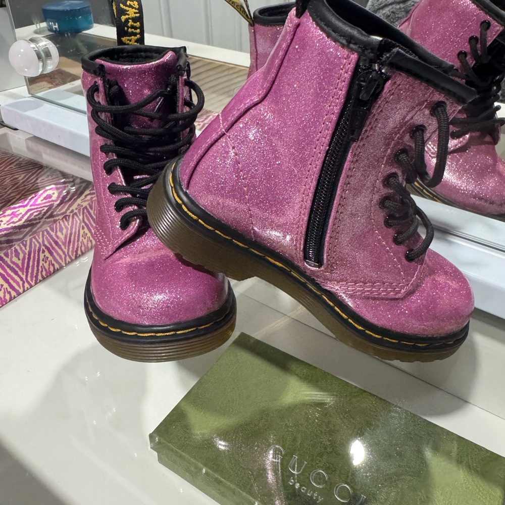Dr. Martens Purple Glitter Boots